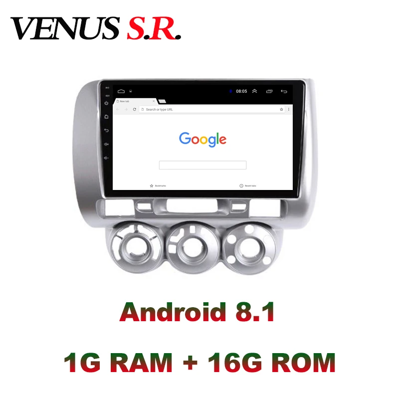 VenusSR Android 8.1 2.5 D auta dvd pre Honda Fit Jazz 2004-2007 multimediálne headunit GPS Rádio stereo gps navigácie