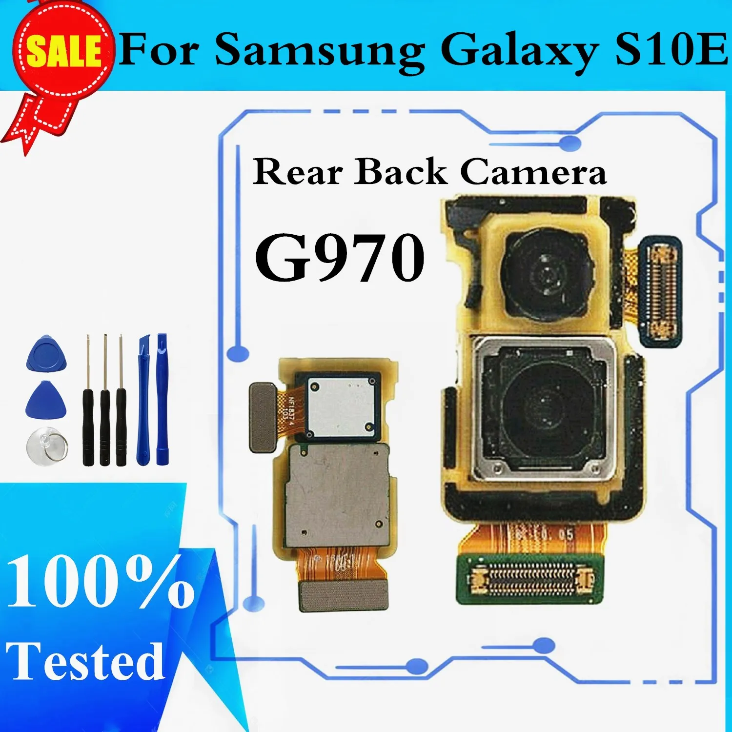 Veľké Zadné Hlavný Fotoaparát Pre Samsung Galaxy S10e Späť Modul Kamery Flex Kábel Pre Samsung S10e G970 Fotoaparát Nahradenie Opravy Dielov