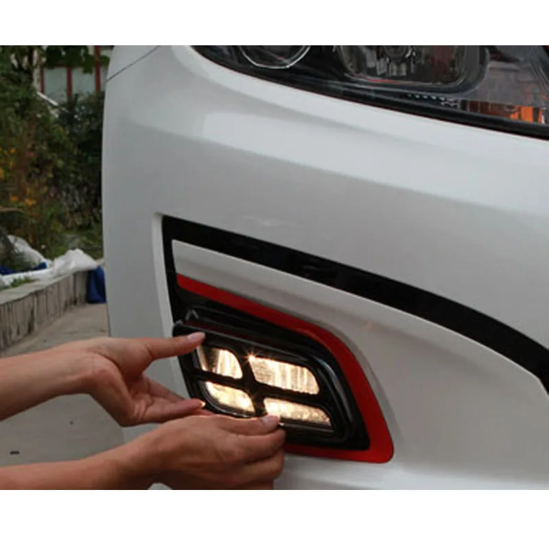 Vhodné Pre Kia K5 Optima Auto Predné Hmlové Svetlo Štyri Oči Rám, Kryt Výbava Nálepky Exteriéru Automobilu Styling Panelu Príslušenstva