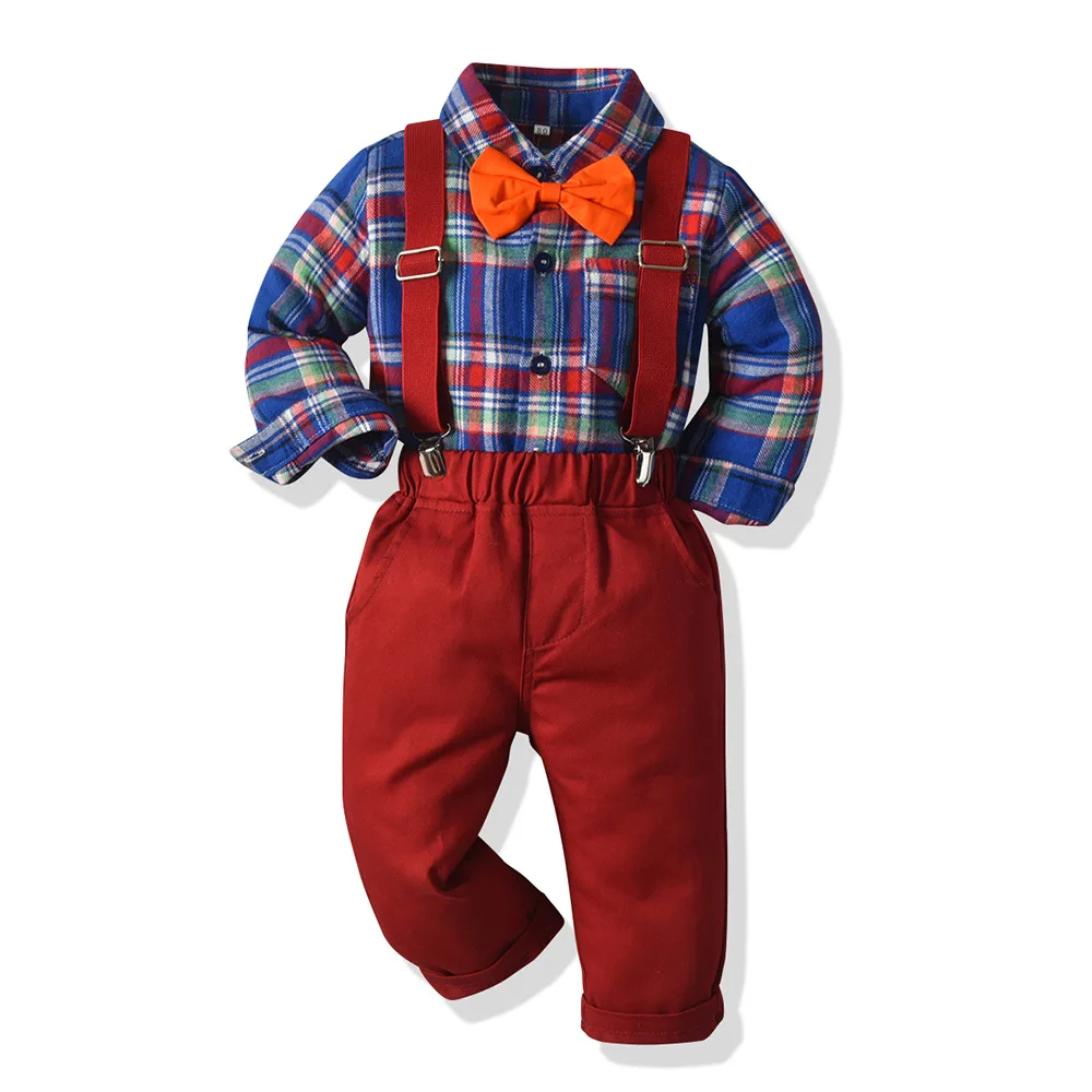Vianočné Nové Baby Oblek Detské Obleky 2ks/Set Deti Baby Chlapci Obleku Móda Tlačené Tričko+ Nohavice Oblek Pre chlapca 1-8 Veku