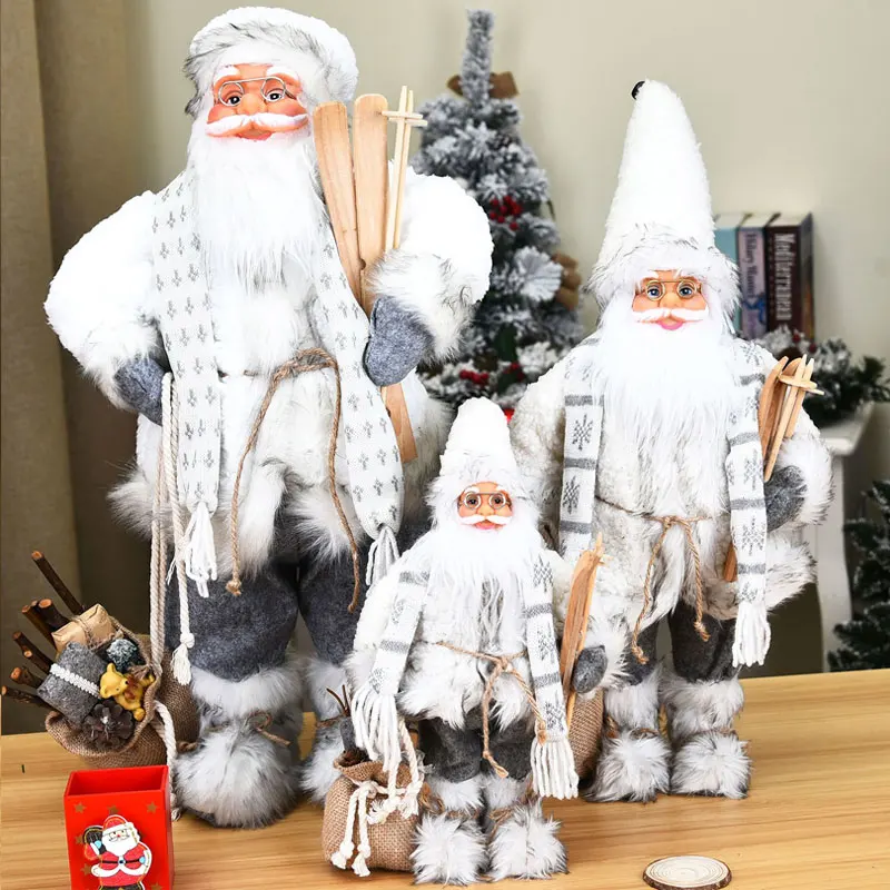 Vianočné Ozdoby 2021 Nový Rok je Dar Santa Claus Bábika Vysoký Stupeň Navidad Domov Ozdoby na detské Hračky Darčeky 30/45/60 Cm