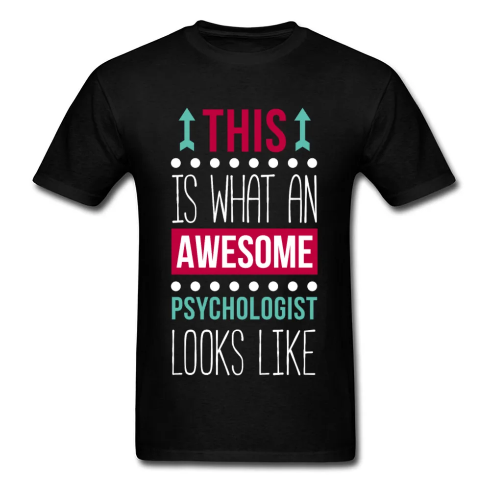 Vianočný Darček-Tričko Úžasné Psychológ Psychology T-shirt Mužov Zábavné Oblečenie Lumbálna List Topy Bavlnené Tričko Black