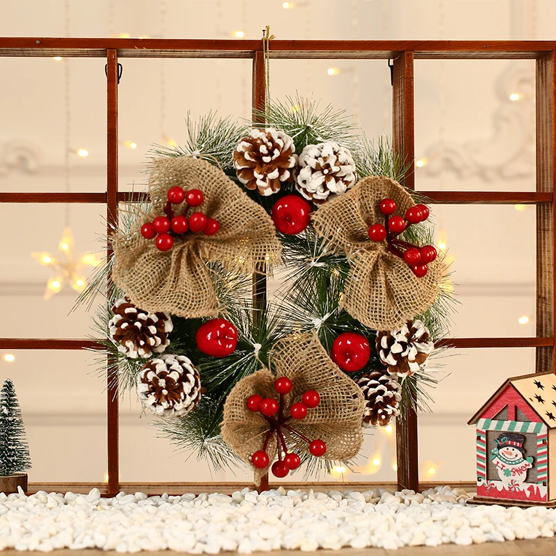 Vianočný Veniec Okna, Vchodové Dvere, Dekorácie, Ozdoby Bell Umelý Veniec, Vianočné Dekorácie Domov Umelé Dekorácie