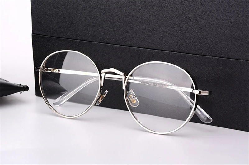 Vintage Okrúhle okuliare rámom, Jemné značka Optická Titánové Okuliare, Rám Muži Ženy Slobody Oculos De Grau s Pôvodnou prípade