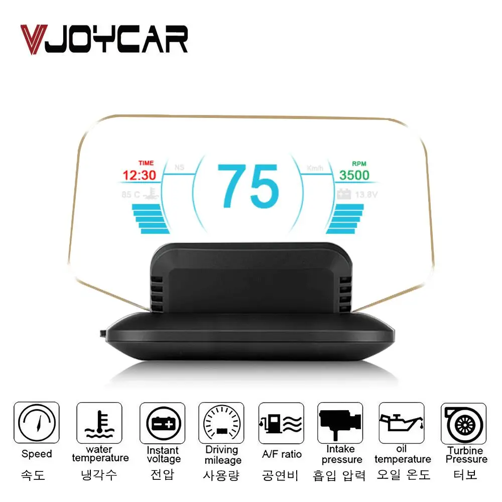 Vjoycar C1 Zrkadlo HUD 2020 Nové OBD2+GPS Duálny Režim OBD2 Head Up Display GPS HUD Digitálne MPH KMH Rýchlomer Voda a Olej Temp ot. / MIN.