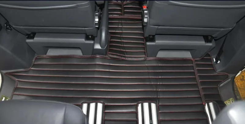 Vlastné špeciálne auto podlahové rohože + kufor mat pre Volkswagen Multivan T6 7 miest 2020 nepremokavé auto koberce pre Multivan 2019-2016
