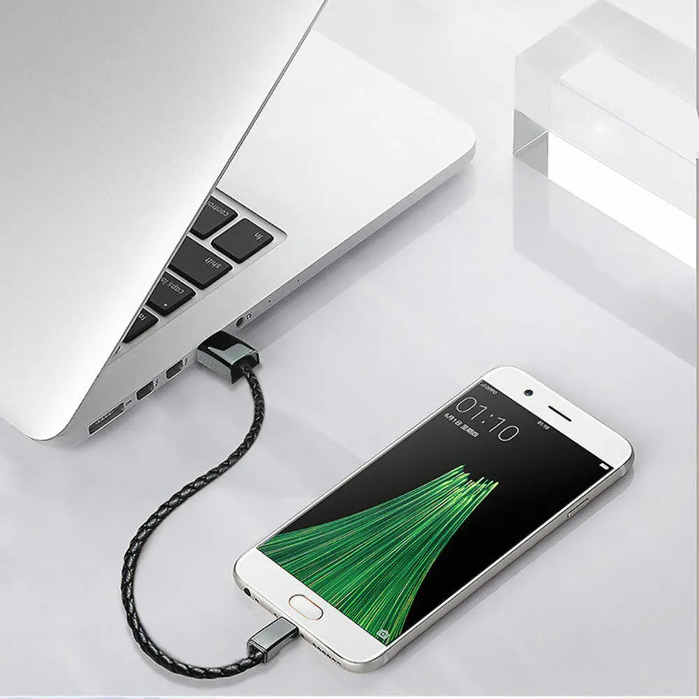 Vonkajšie Prenosné Kožené Mini Micro USB Náramok Nabíjačka, Dátový Nabíjací Kábel Sync Kábel Pre iPhone6 6s Android Typ-C Telefónny Kábel