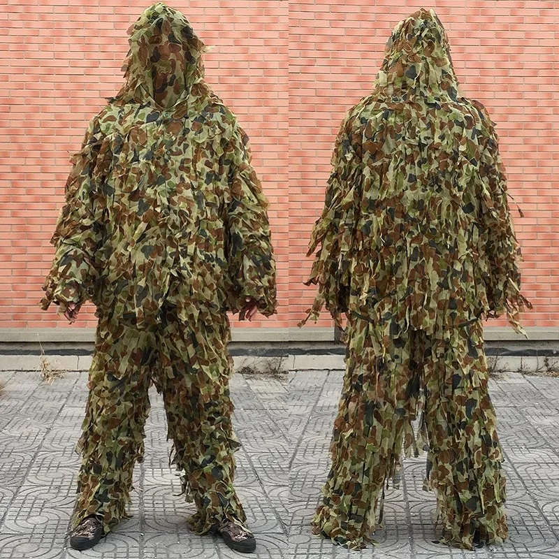 Vonkajšie Sniper Džungľa Oblečenie Ghillie Suit Ľahké Pásy Kamufláž Oblečenie Vojenskou Kamuflážou Poľovnícky Oblek Oblečenie