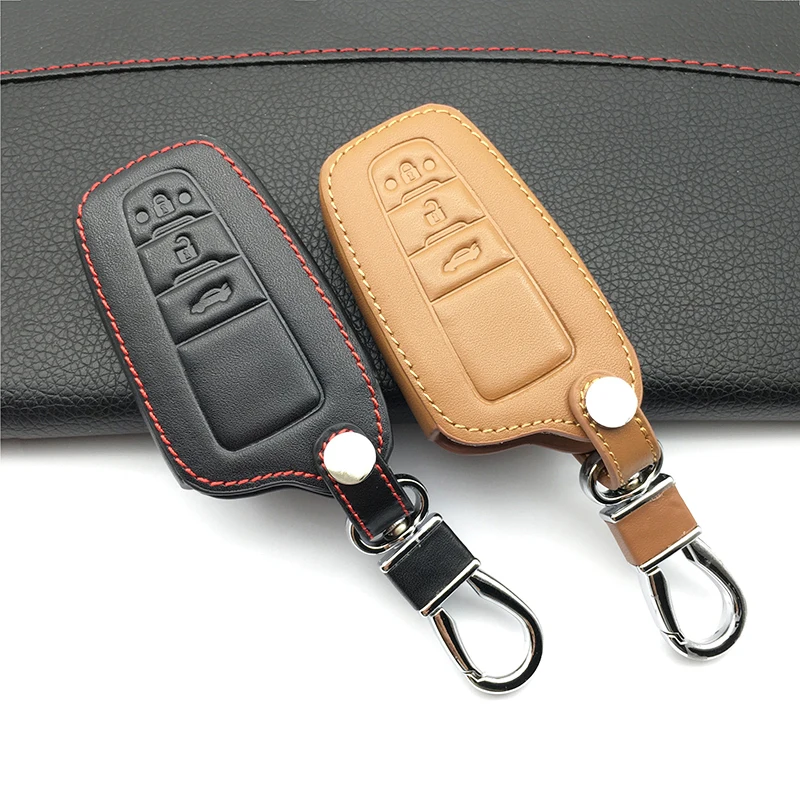 Vrchná vrstva kože pravej Kože kľúča vozidla kryt Pre Toyota CHR C-H 2017 Prius Auto peňaženky chrániť shell kľúče od auta príslušenstvo