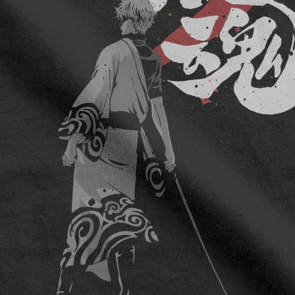 Vtipné Sakata Gintoki Gintama T-Košele pre Mužov, O Krk Čistej Bavlny T Shirt Short Sleeve Tee Tričko Plus Veľkosť Topy