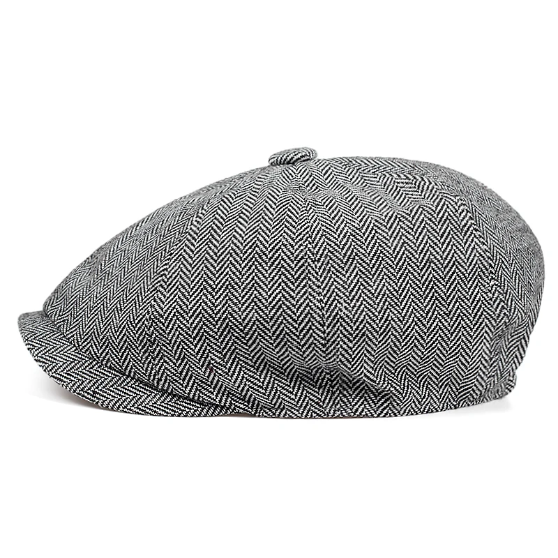 Vysoko kvalitné módne pevné mreže beret spp vonkajšie voľný čas klasické osemhranné klobúk mužov a žien na jar a na jeseň teplé čiapky