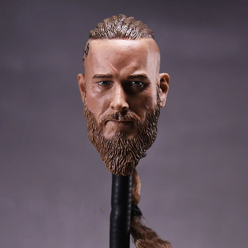 Vysoká Kvalita 1:6 Rozsahu Mens Hlavu Sculpt Viking Travis Fimmel s Opletením uchytenie 12