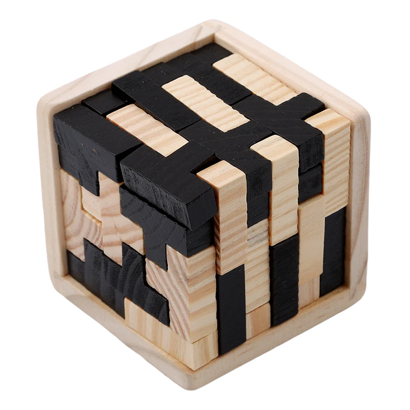 Vzdelávacie Tetris Tvar 3D Drevené Puzzle Hračka Mozgu Teaser Geometrický Tvar T Zodpovedajúce obrazová Skladačka Deti Raného Vzdelávania Skladačka