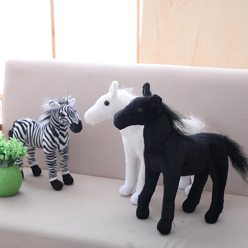 Výbuch model prairie zvierat potu kôň zebra simulácia kôň plyšové hračky plyšové dole bavlna bábiky bábiky vankúš domov gauč dekor