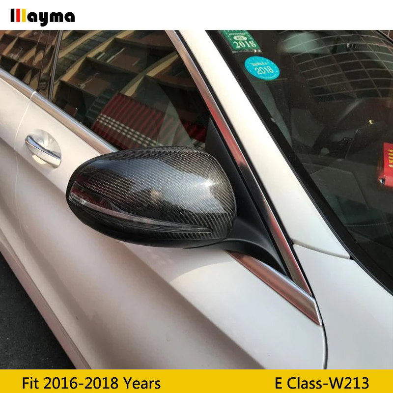 W213 Uhlíkových Vlákien nahradiť Zrkadlo pokrytie Pre Benz triedy E E200 E300 e400, hd tapety 2016 - 2018 Pre AMG Styling LHD RHD Auto spätné zrkadlo spp