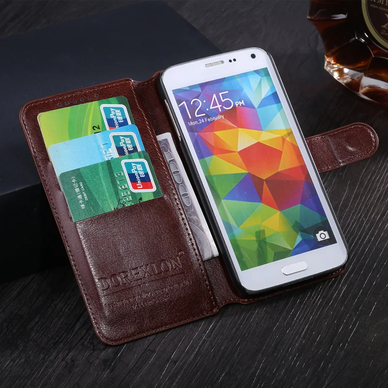 Wallet PU Kožené puzdro pre Motorola Moto E4 EÚ Verzia XT1766 XT1763 s Stojana a Držiaka Telefónu Taška Luxusné Flip Cover