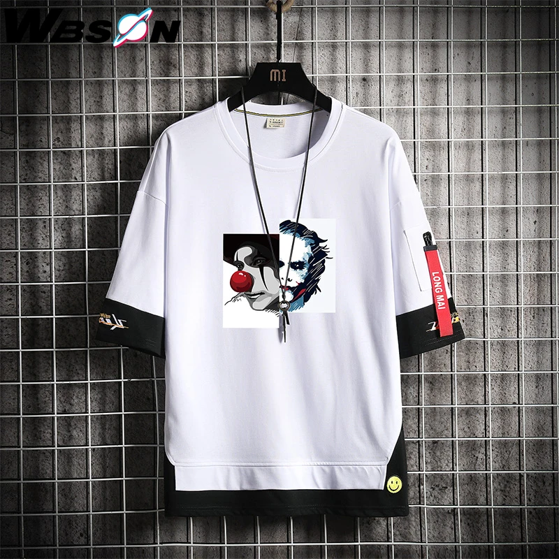 Wbson 2020 Lete Klaun Vytlačené T-shirts Vysokej Qulity Bavlny Značky T-shirts Hip Hop Streetwear Harajuku Topy Tees LM-TX1535