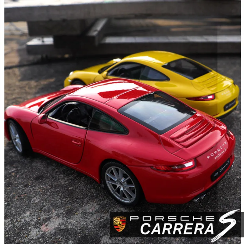 Well 1:24 Porsche CARRERA S auto zliatiny auto model simulácie auto dekorácie kolekcie darček hračka lejacích model chlapec hračka
