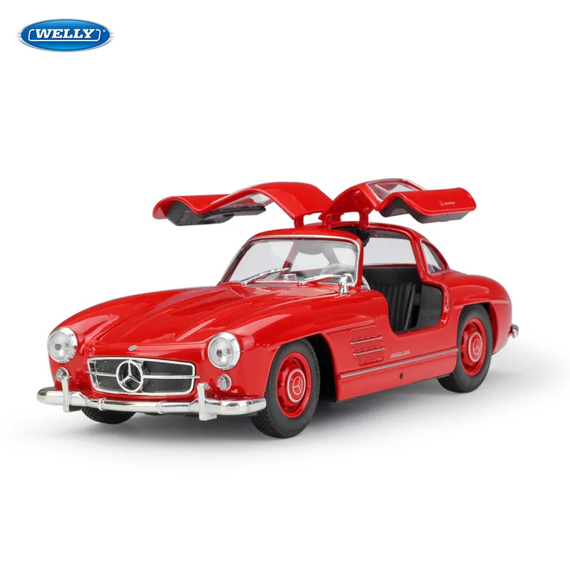 WELL 1:24 značky Mercedes 300SL simulácia zliatiny model auta, remeslá dekorácie zbierku hračiek nástroje darček