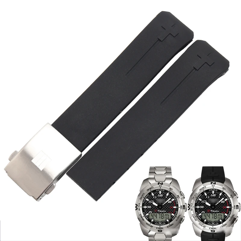 WENTULA wathbands pre TISSOT EXPERT T-TOUCH z353T-Touch T047 T33 silikónové popruh watchband