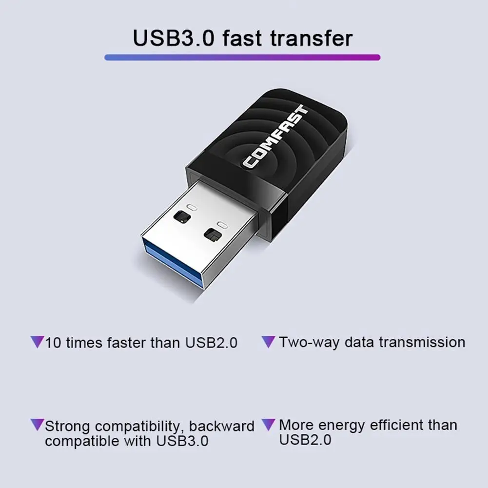 WiFi Adaptér USB WiFi 1300Mbps USB Wi-Fi Adaptéry Prijímača a Antény Wi fi pripojenie na PC/Desktop/Laptop/Mac Príslušenstvo