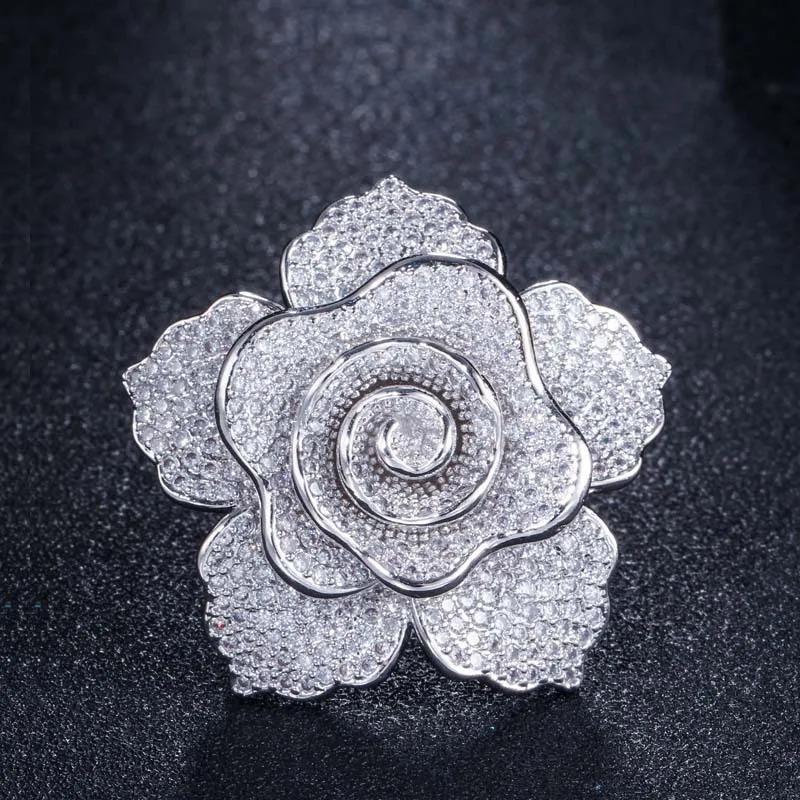 Wong Dážď 925 Sterling Silver Spinels Drahokam Svadobné Zapojenie Strana Diamanty Kvetu Rastlín Krúžok Jemné Šperky Veľkoobchod
