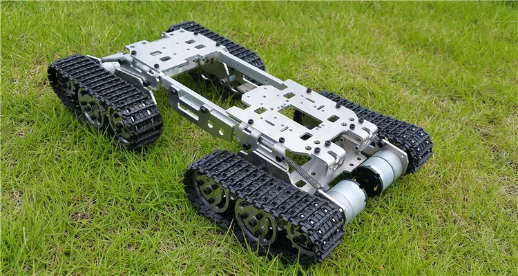 WZY569 Smart RC Tank Auto Truck Robot Platformu Climbin Kovové Nádrže Šasi DIY 350 ot / MIN CNC Zliatiny telo+4 Plastové Skladieb + 4 Motory