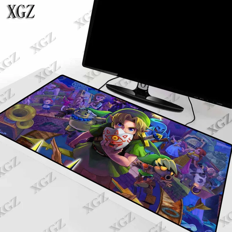 XGZ Legend of Zelda Veľká Herná klávesnica Podložka pod Myš Počítač PC Gamer Mousepad Stôl Mat Zamykanie Okraj pre CS GO LOL Dota