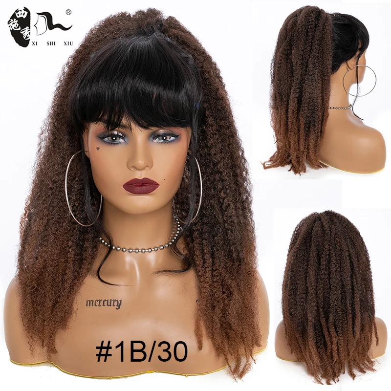 XISHIXIUHAIR 18-palcové Kinky Afro Kučeravé Copu Marley Vrkôčiky Twist Hairpiece Kudrna Syntetické Háčkovanie predlžovanie Vlasov