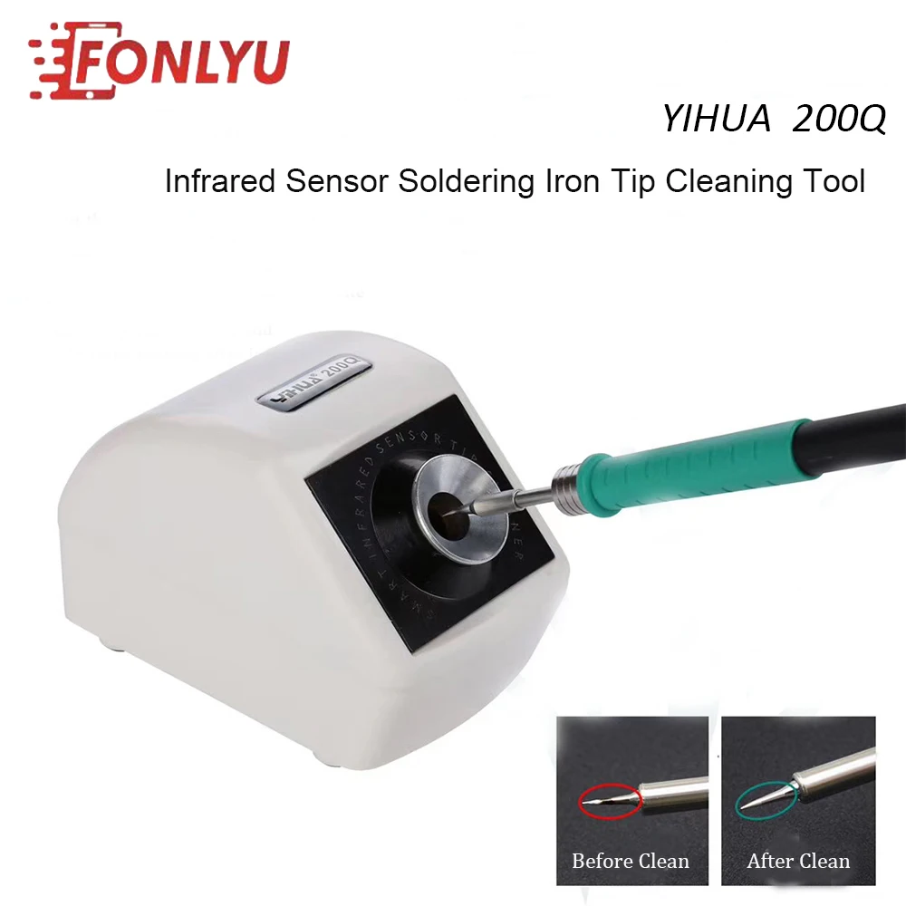 YIHUA 200Q Infračervené, Indukčné Inteligentné Spájkovačka Nozzel Čistič Na Spájkovanie Tip Cleaning Tool
