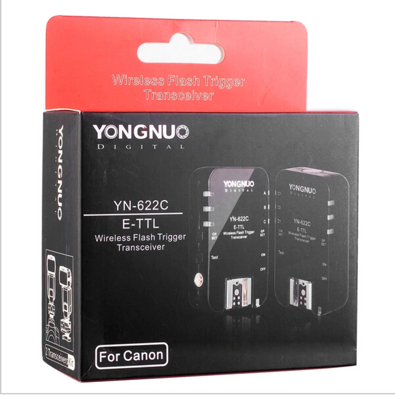 Yongnuo YN 622C, YN-622C Bezdrôtový ETTL HSS 1/8000S Flash Trigger 2 Vysielače pre Canon 1100D 1000D 650D 600D 550D 5DII 7D 50D