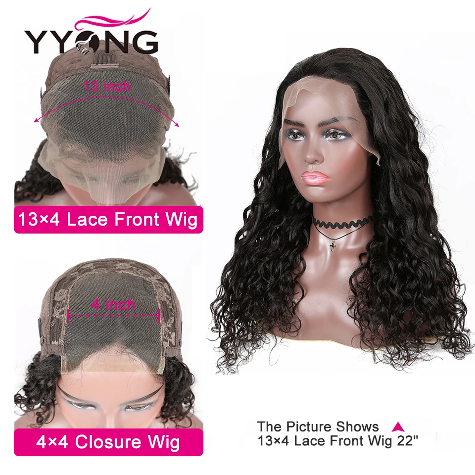 YYong 4X4 & 13X4 Predné Čipky Parochne Milan Vlna Brazílsky Čipky Čelnej Ľudské Vlasy, Parochne Prírodné Vlasové S Baby Vlasy 130% 30inch