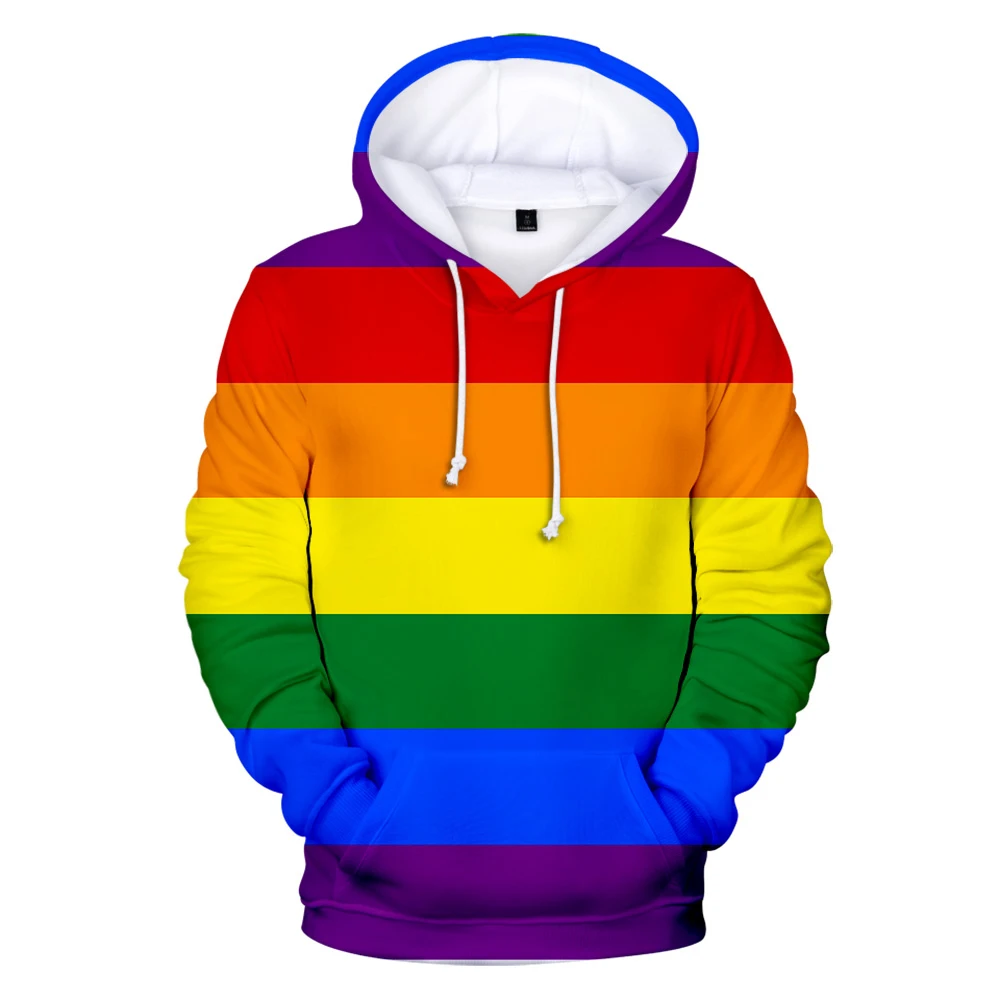 Zadarmo LGBT Vlajka Hoodies Mikina Gay Pride farebnú Dúhu Oblečenie pre Gay Domova pre Lesbické Mikina s Kapucňou Hip Hop