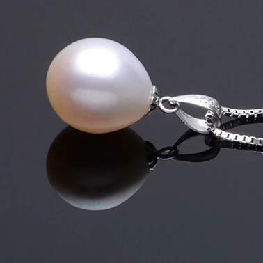 ZHBORUINI 2020 Pearl Šperky Set Skutočné Prírodné Perlový Náhrdelník Drop Náušnice 925 Sterling Silver Šperky Veľké Geometrické