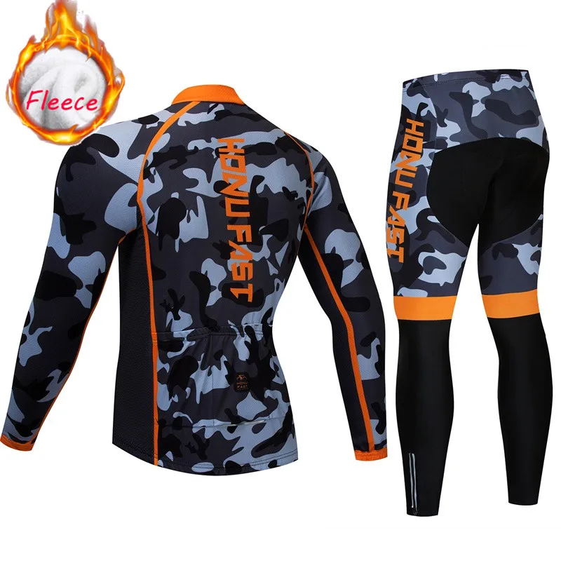 Zimné Cyklistické Nastaviť Thermal Fleece Cyklistické Oblečenie Pro Team Bike Downhill Jersey Skinsuit MTB Oblečenie Roupas De Ciclismo 2019