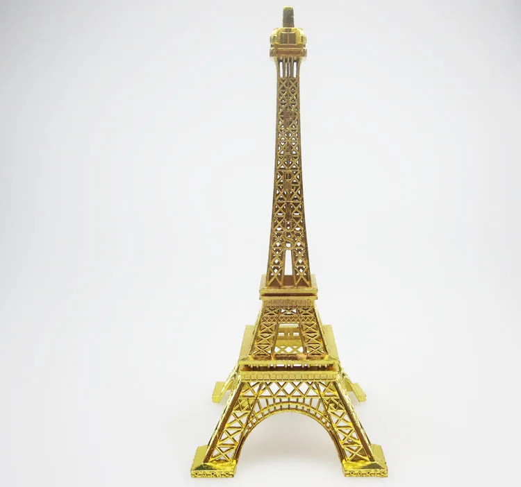 Zlatá Farba Eiffelova Veža Domova Metal Craft Retro Antické Bronzové Eiffelova Veža Model Domáce Dekorácie Goden Veže