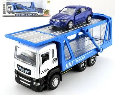Zliatiny modely automobilov, strojárstvo auto odťahová nákladných prívesov záchranné vozidlo dieťa boy toy model auta