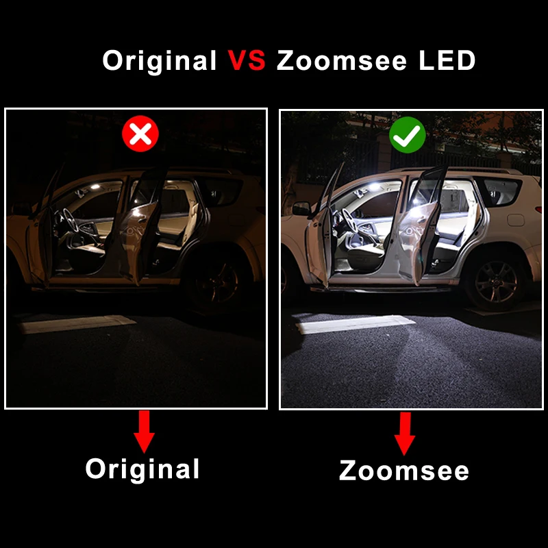 Zoomsee 12Pcs Interiérové LED Pre Infiniti M35h M37 M56 2011-2013 Canbus Vozidla, Žiarovka, Vnútorné Dome Mapu Svetla na Čítanie Auto na Čítanie Súprava