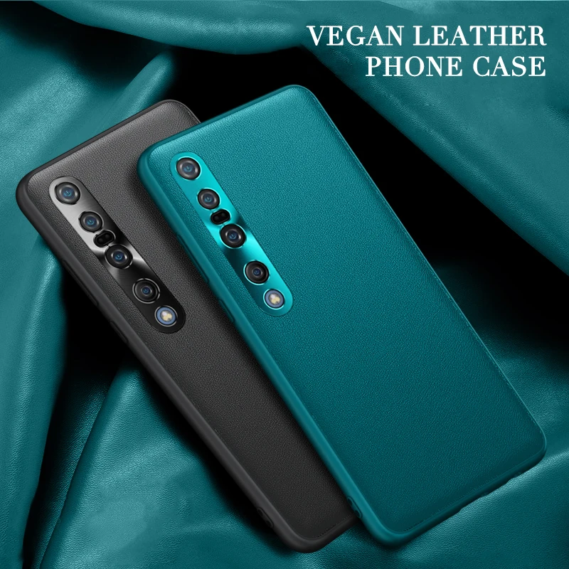 Úradný Pôvodné Originálne Vegan Koža Telefón puzdro pre Xiao Mi 10 Pro Real Skin Zadný Kryt Mi10 10Pro Mi10Pro 5G 2020 Fundas
