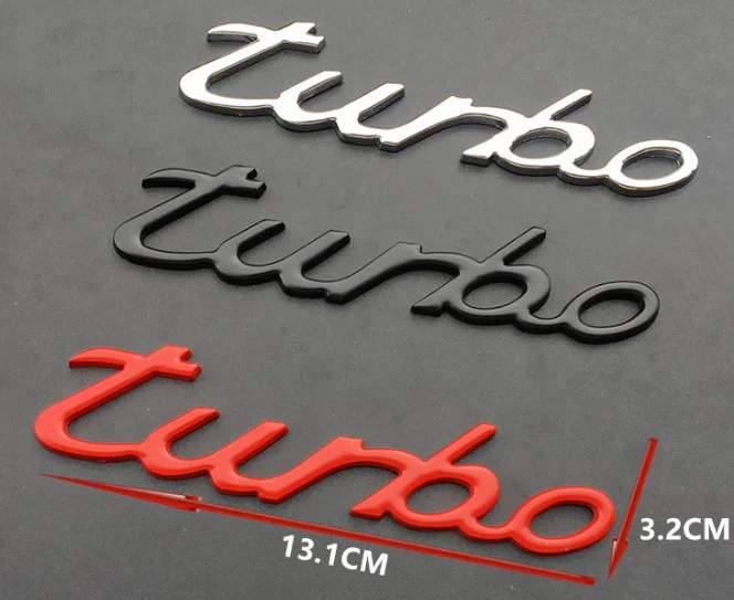 Červené Kovové Turbo T Auto Auto Batožinového Priestoru Zadné Zadné Dvere Emblémy Odznak Odtlačkový Nálepky S