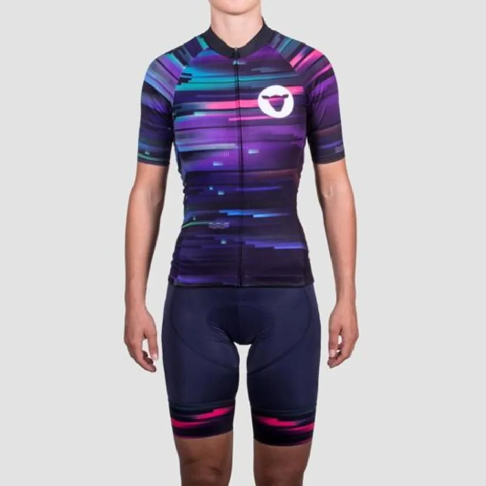 ČIERNA OVCA cyklistické oblečenie žien lete krátky rukáv jersey šortky podbradník vyhovovali pro team cyklus mtb cyklistické oblečenie Ropa Ciclismo