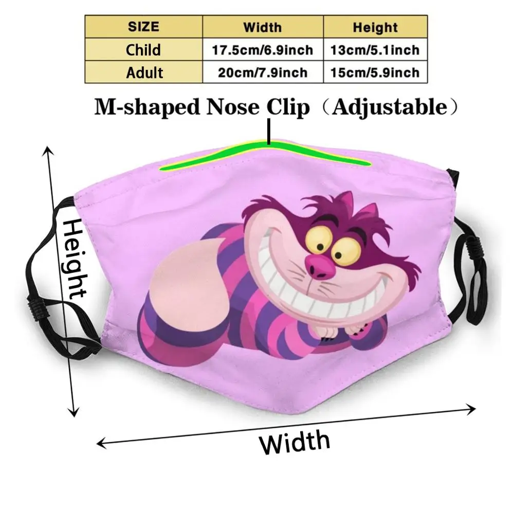 Ďalší Chesire Mačka Masku Na Tvár Umývateľný Filter, Letné Hot Predaj Úst Masky Alice V Alicia Divy Rison Mačka Chesire Mačka, Mačky