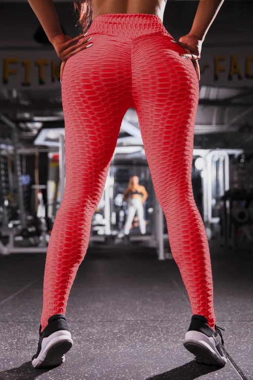Šport Fitness Žien Beží Jóga Nohavice Push UpSweat-absorbent Legíny Športové Legíny Žakárové Tesné Oblečenie pre Ženy