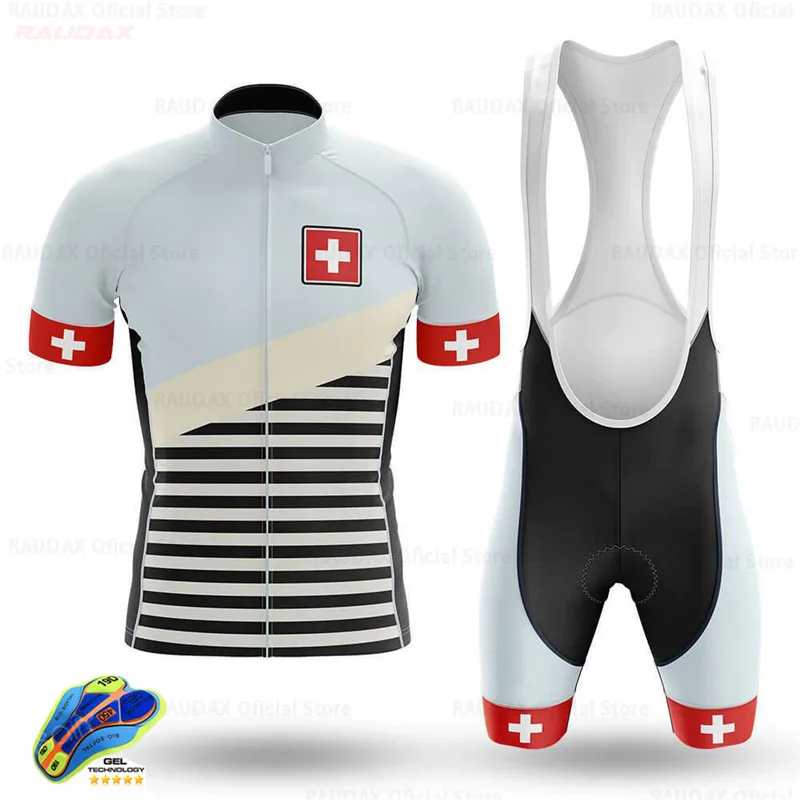 Švajčiarsko 2021 Pro Team Lete Cyklistika Dres Nastaviť Priedušná Ciclismo Cyklistické Oblečenie Road Závodná Požičovňa Nosiť Jednotné Bicykli