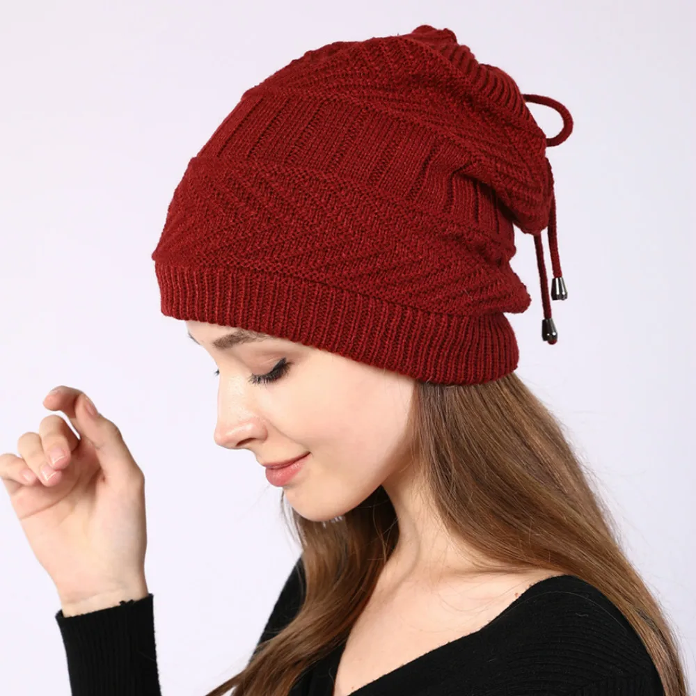 Ženské klobúk jeseň zima na Koni Vlna, Dual-používajte šatku spp pletenie zabezpečovacie Kartu Udržať v teple 2019 Nové