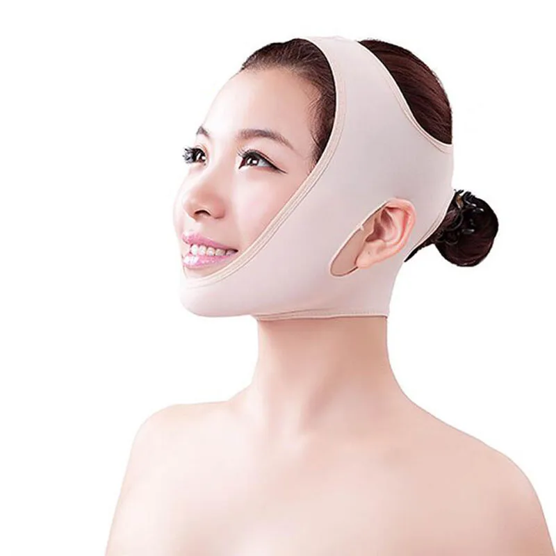 Ženské Ultra-tenké, priedušná silný face-lift maska krásy artefakt v Blízkosti dvojitá brada ťahanie tvárou V tvár-výťah maska