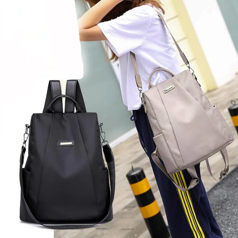 Ženy Cestovný Batoh Travel Bag Anti-Theft Oxford Handričkou Batoh Black