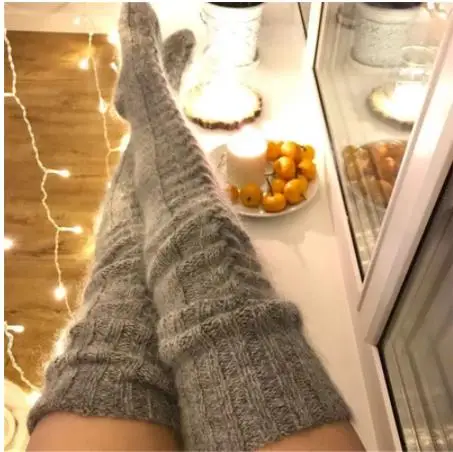 Ženy Vlnené Pančuchy Jeseň a v Zime Bežné Teplé Načechraný Nad Záujem Ponožky Leg Warmer Farbou