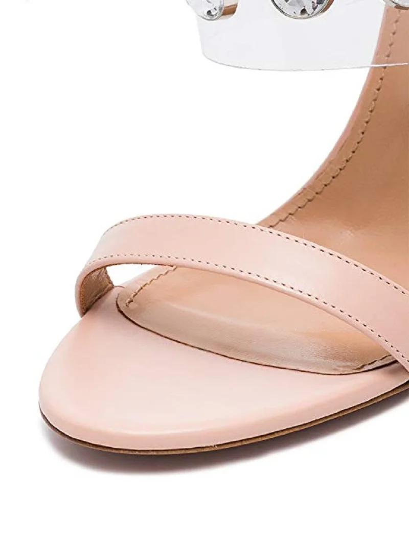 Ženy, Štýlové, sexy zrelé sandále Bežné papuče PU Syntetické Mikrovlákno Slip-On Plytké Tenké Podpätky Transparentné Veľkosť 35-43