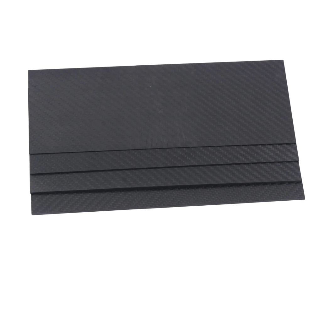 0.5-6 MM 100X250 mm 3 K Matný Povrch Keper Uhlíkové Dosky Panel Listy Vysokej Kompozitné Tvrdosť Materiálu, Anti-UV (Carbon Fiber Rada